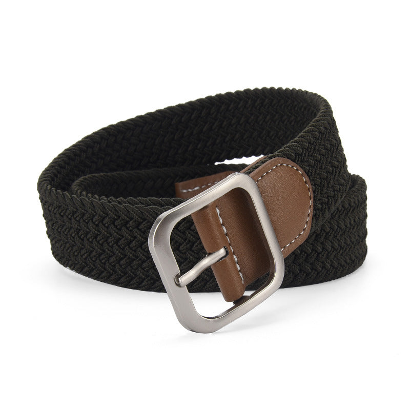 Women's & Men's Pin Buckle Woven Elastic Casual Canvas Belts