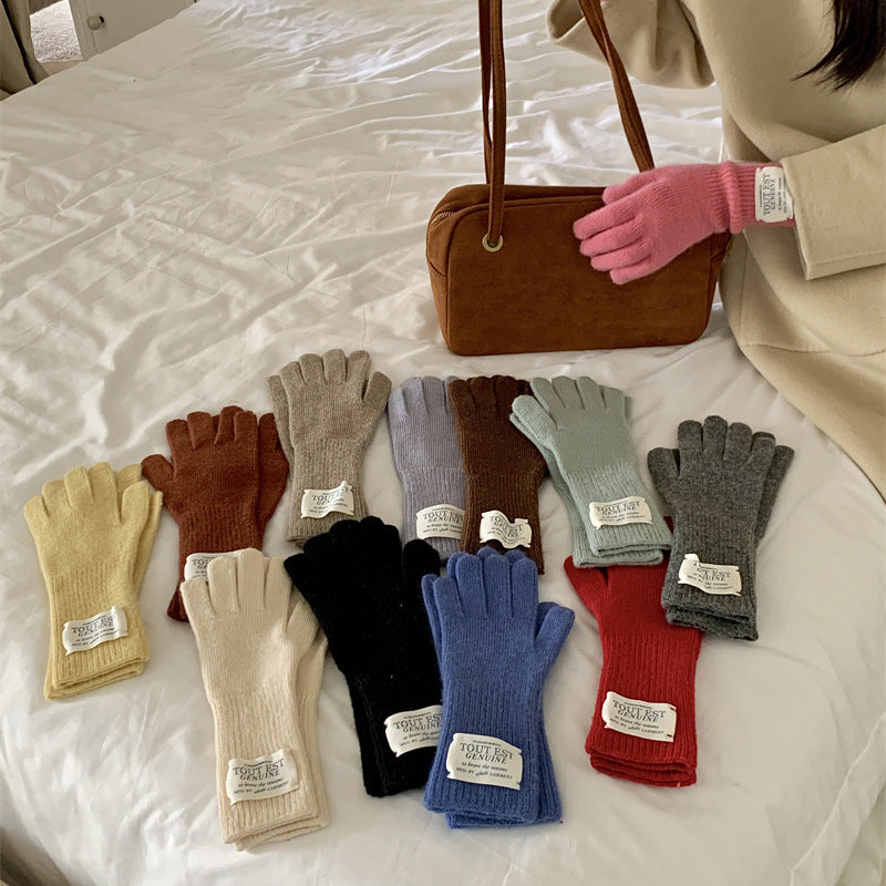 Women's Thermal Finger Touch Screen Long Five Gloves