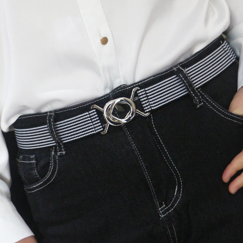 Women's Wide Elastic Waistband Simple Skirt Pant Belts