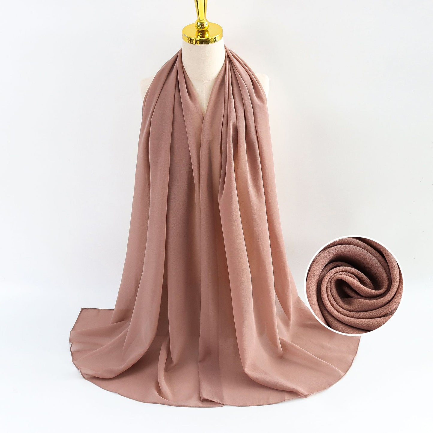 Women's Pearl Chiffon Solid Color Bubble Bag Scarfs