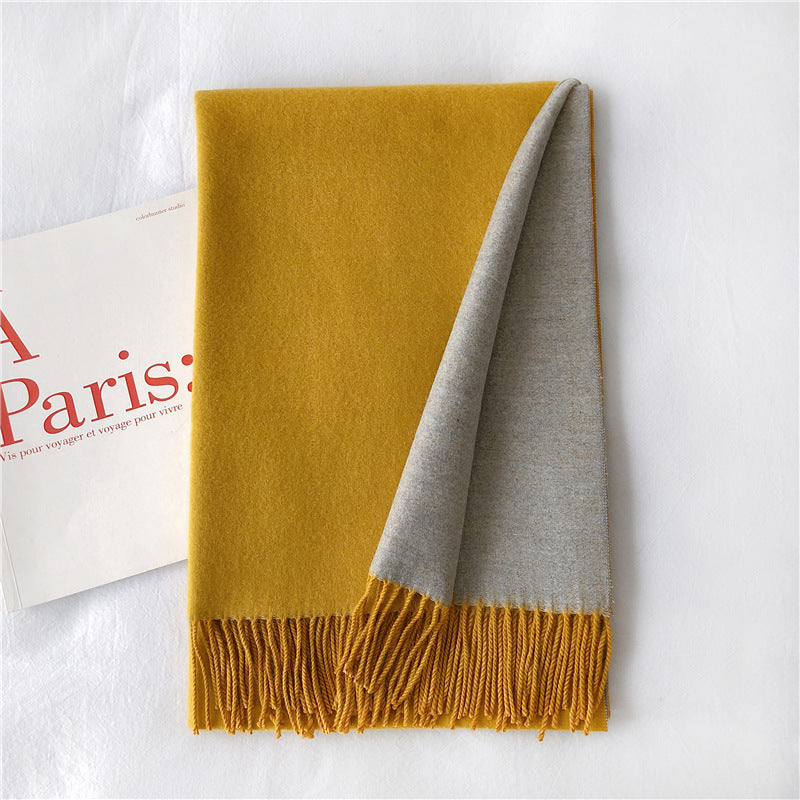 Women's Elegant Soft Double-sided Artificial Cashmere Shawl Scarfs