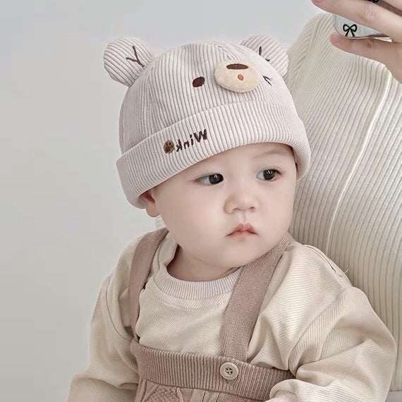 Hat Cute Bear Shape Skullcap Boy Kids' Headwear