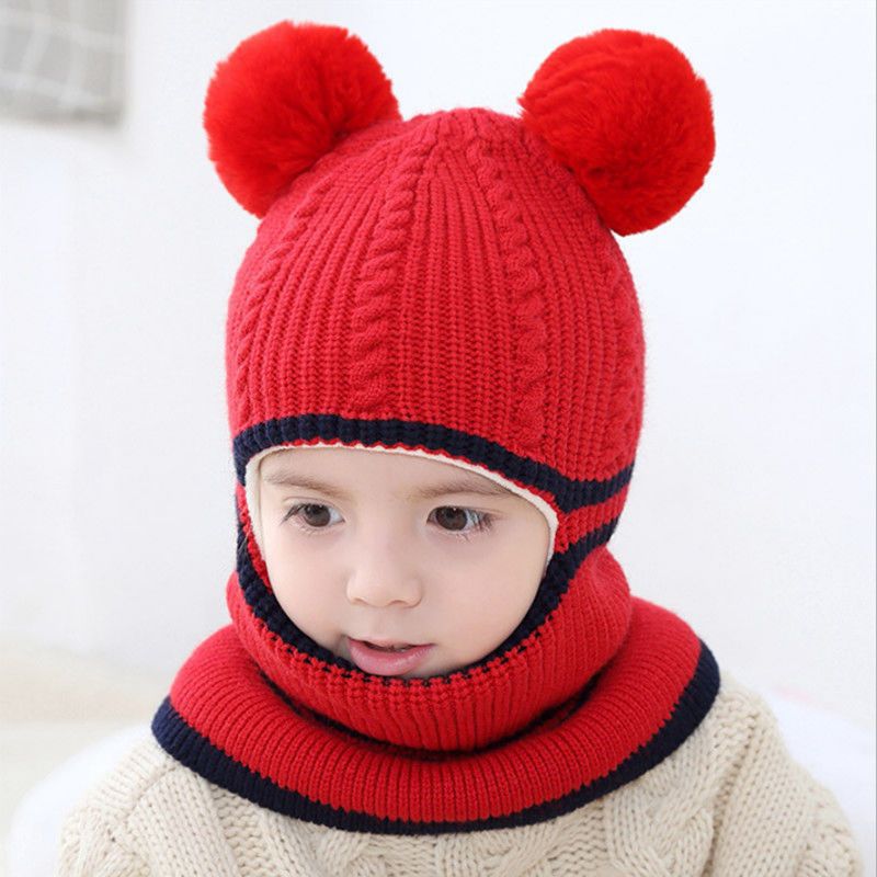 Women's & Men's Hat Neck Warmer One Woolen Winter Kids' Headwear