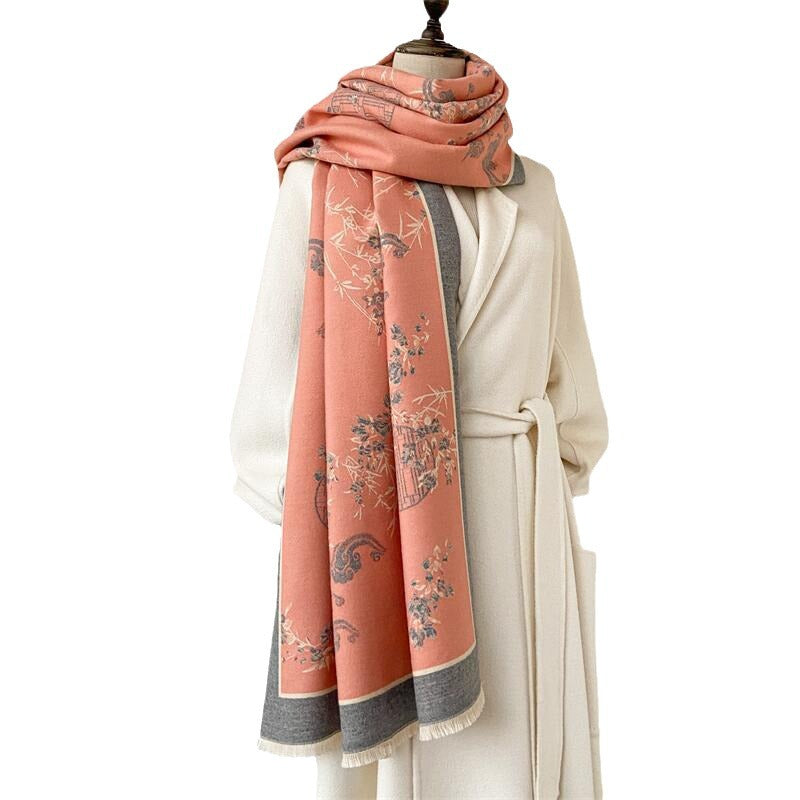 Women's National Fashion Ancient Style Artificial Cashmere Temperament Scarfs