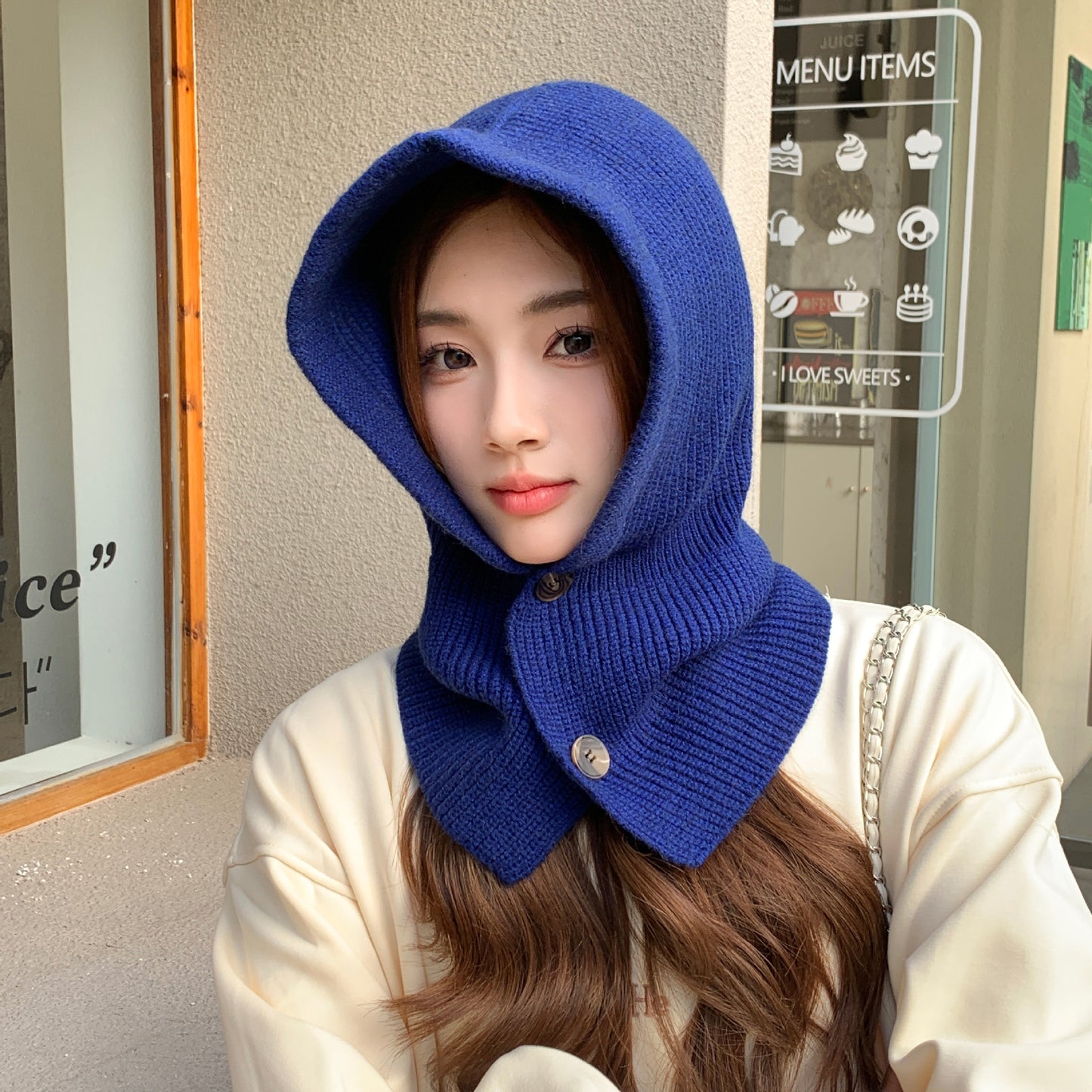 Women's Fashion Korean Balaclava Ear Protection Integrated Hats & Caps