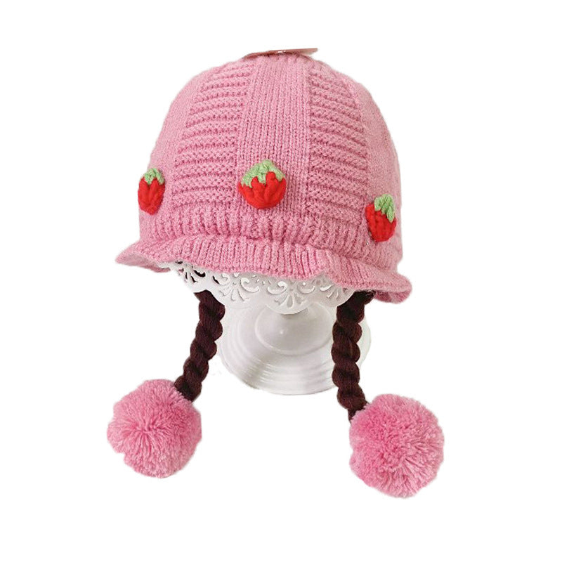 Knitted Cute Wig Infant Pullover Keep Kids' Headwear