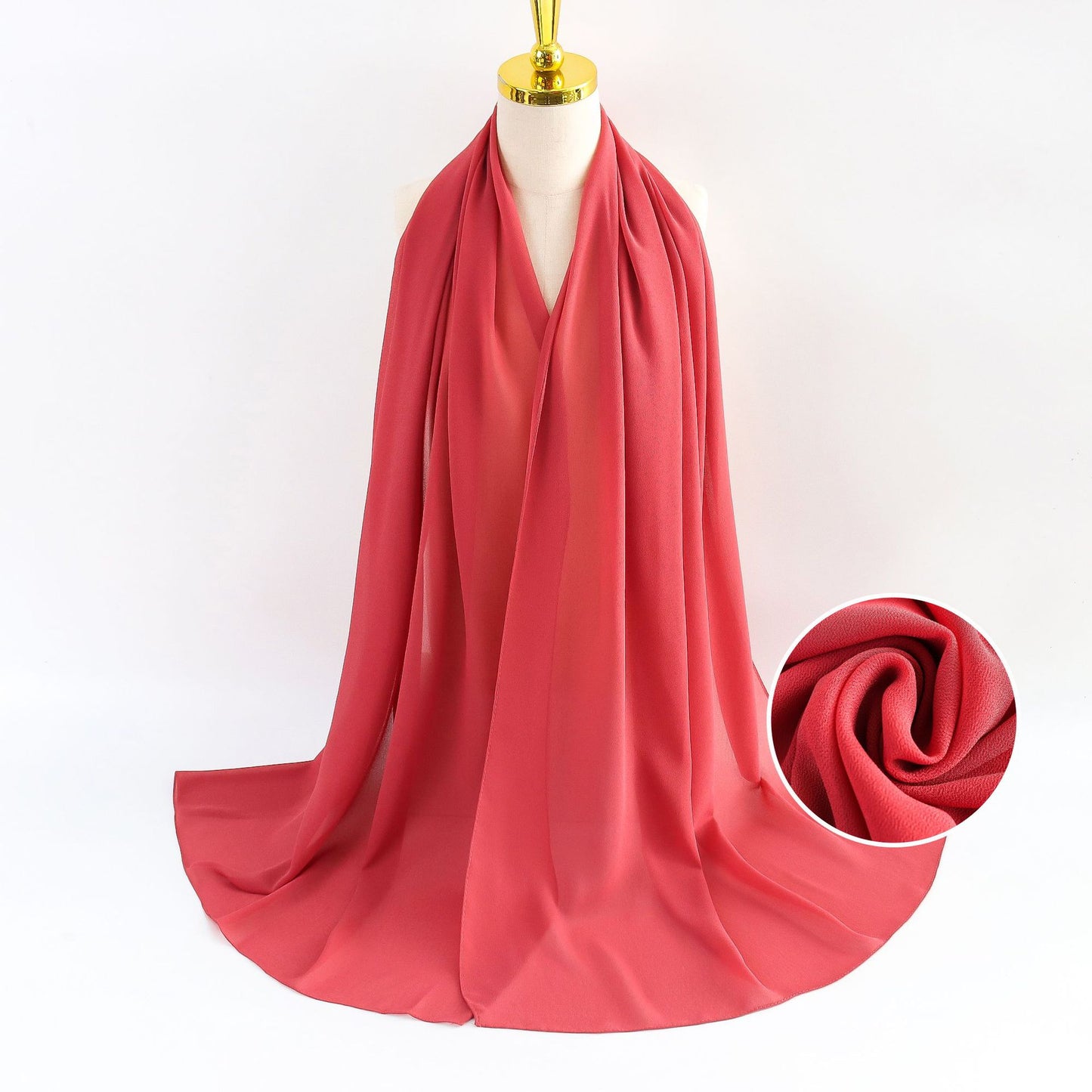 Women's Pearl Chiffon Solid Color Bubble Bag Scarfs