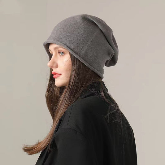 Women's Circumference Loose Pile Heap Retro Knitted Hats & Caps