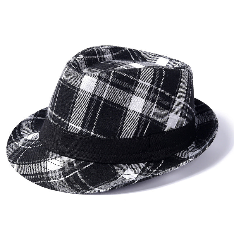 Men's British Style Billycock Plaid Hat Top Hats & Caps