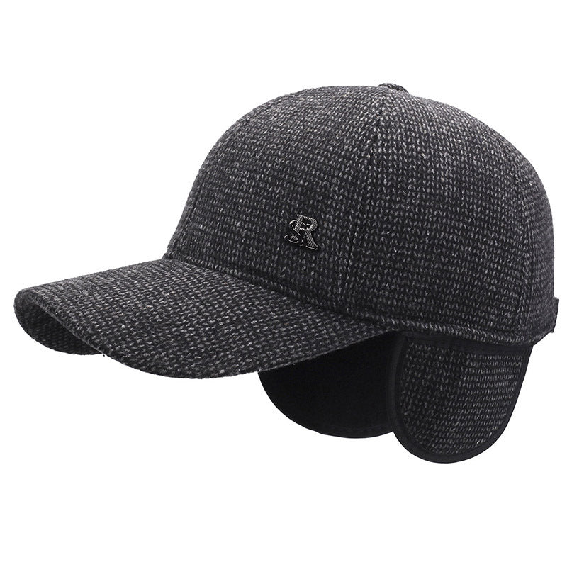 Men's Woolen Baseball Fleece-lined Warm Dad Style Hats & Caps