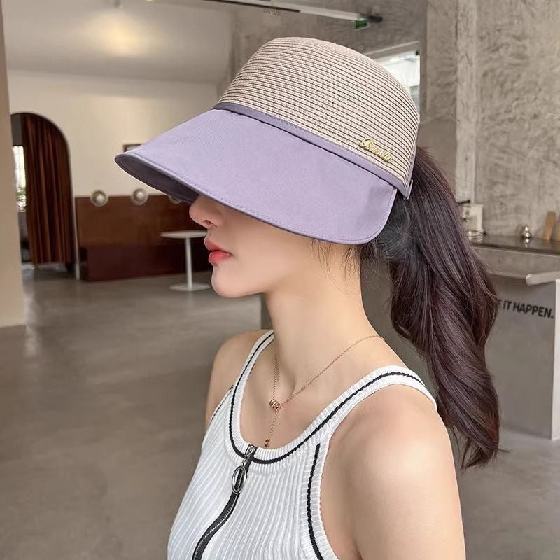 Women's Summer Korean Fashion Hanging Mask Sun Protection Hats & Caps