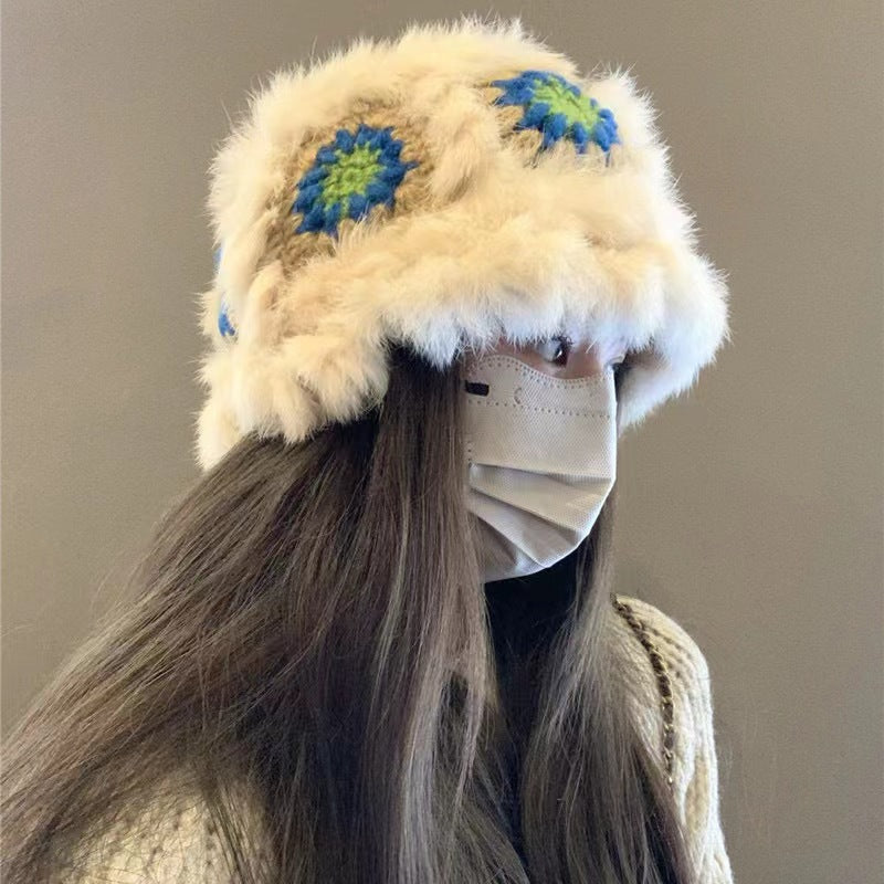 Women's Cute Plush Warm National Style Lion Hats & Caps