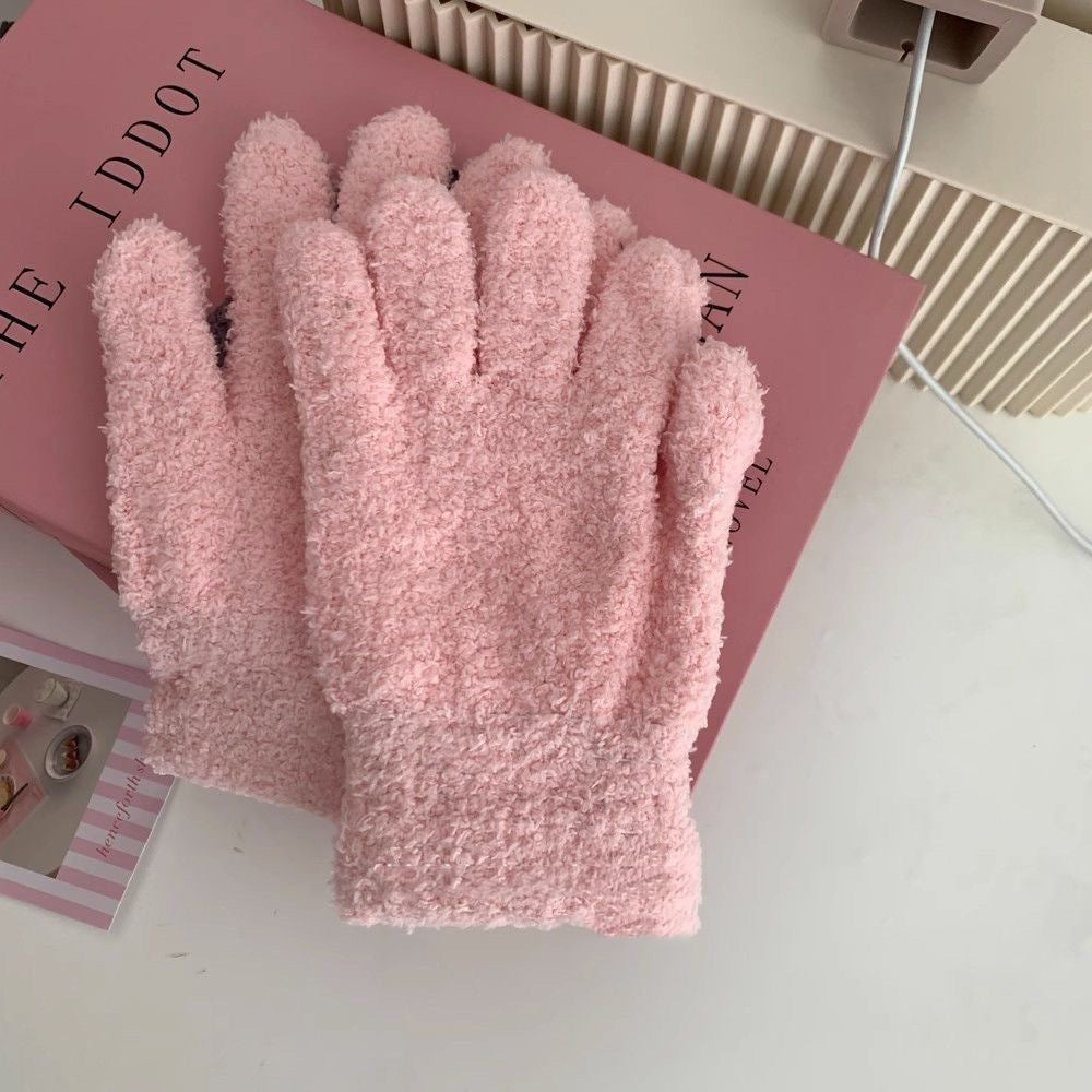 Coral Veet Cute Little Beaver Plush Gloves