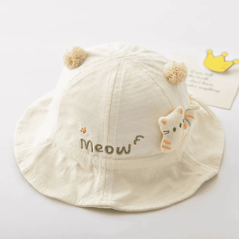 Women's & Men's Fisherman Hat Cartoon Cute Kitty Adjustable Kids' Headwear