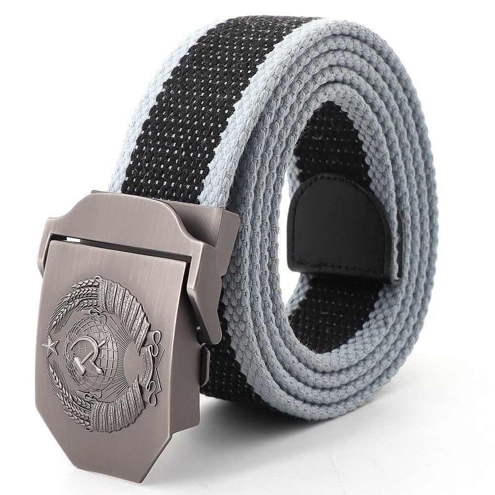 Women's & Men's Canvas Outdoor Military Training Casual Pants Belts