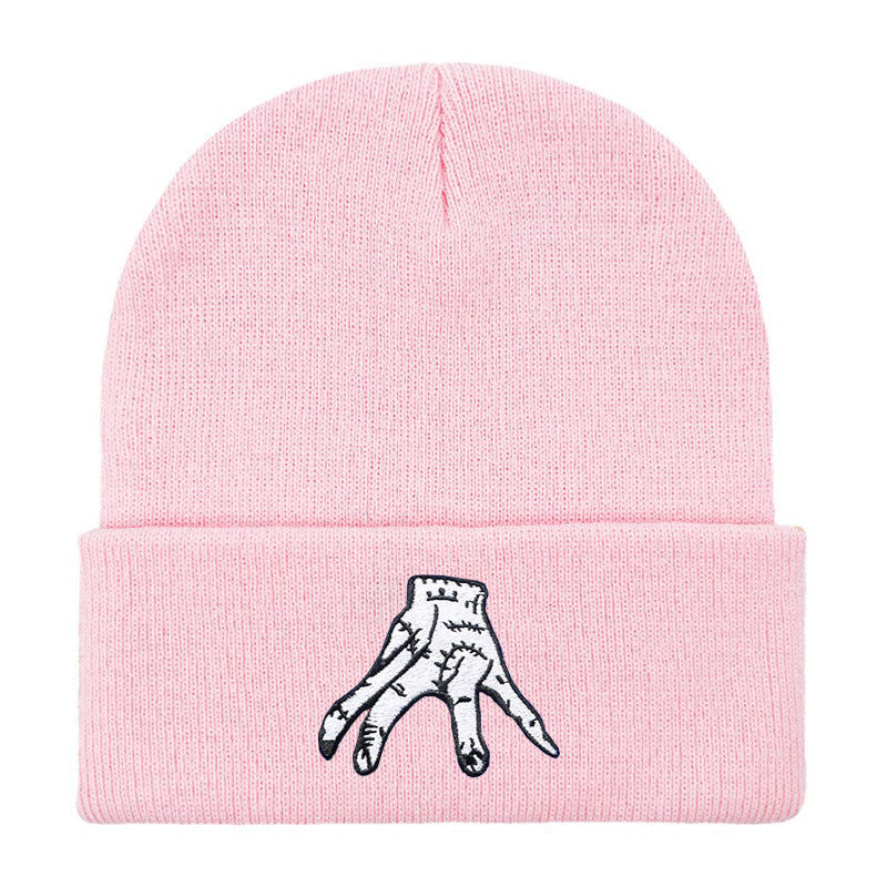 Women's & Men's Wednesday Embroidery Knitted Hat Warm Pullover Hats & Caps