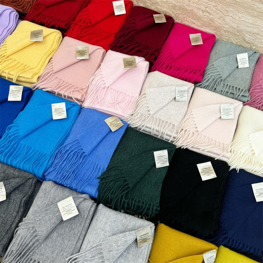 Women's High-grade Color Australian Cashmere Solid Winter Scarfs