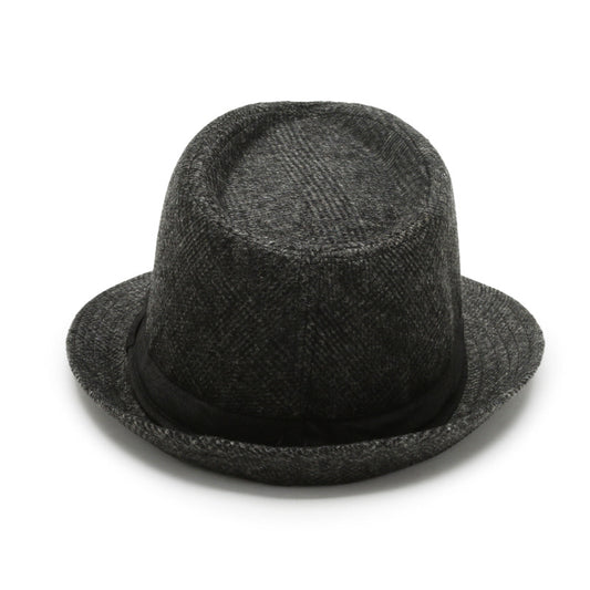 Men's Broad-brimmed Korean Fashion Solid Color Wool Hats & Caps