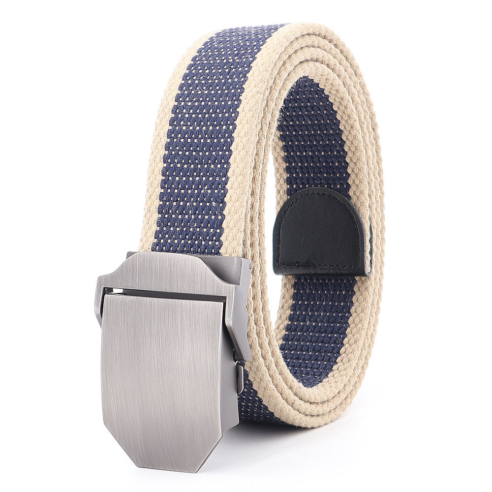 Jeans Button Pants Canvas White Sport Girdle Male College Belts