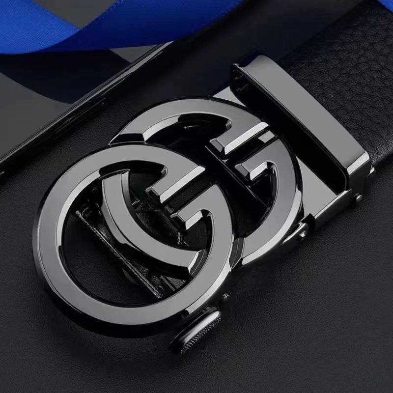 Men's Letter Alloy Buckle Automatic Waist Regular Belts