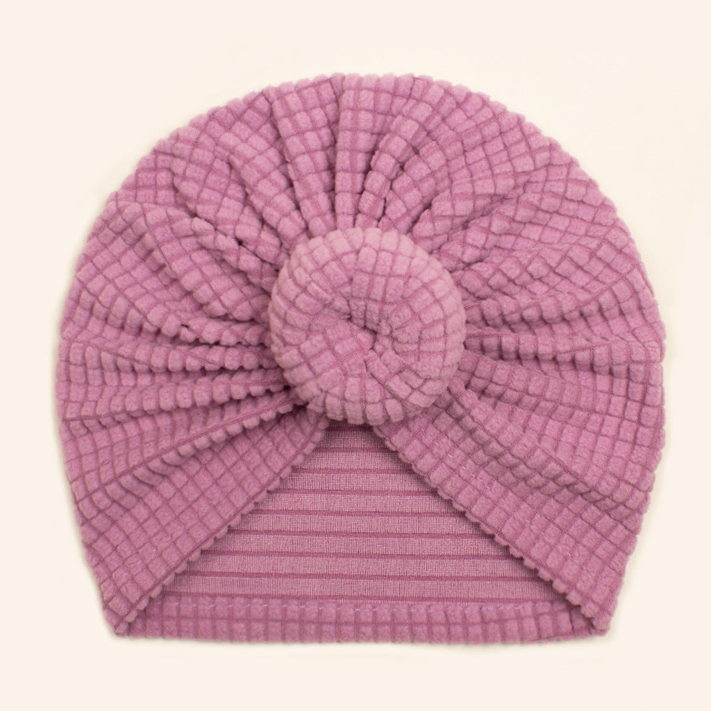 Winter Solid Color Donut Tam-o'-shanter Soft Stretch Kids' Headwear