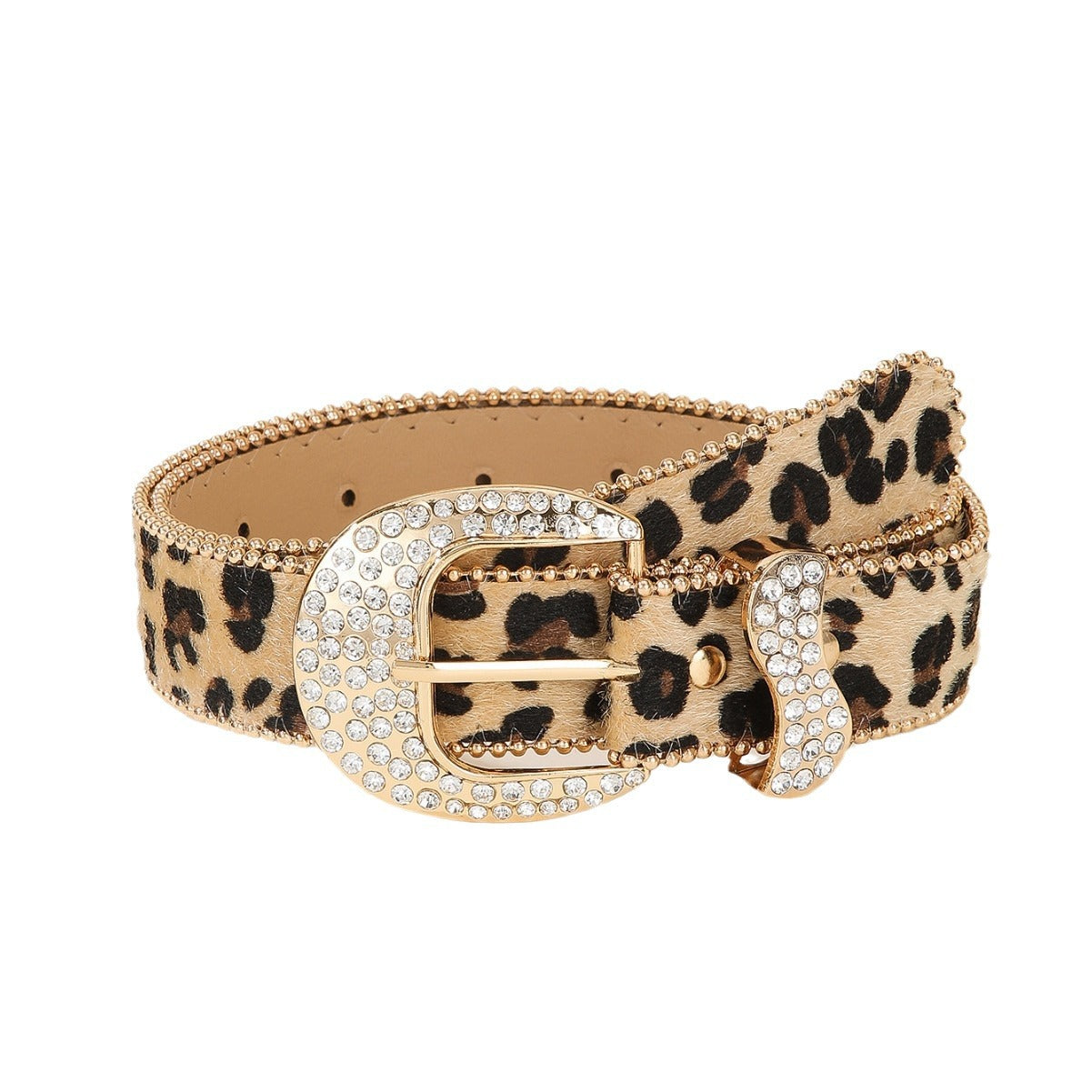 Women's Print Rhinestone Buckle American Retro Decoration Belts