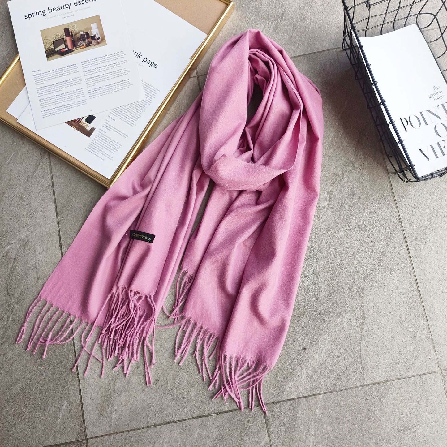 Women's Solid Color Korean Stylish Simple Versatile Scarfs