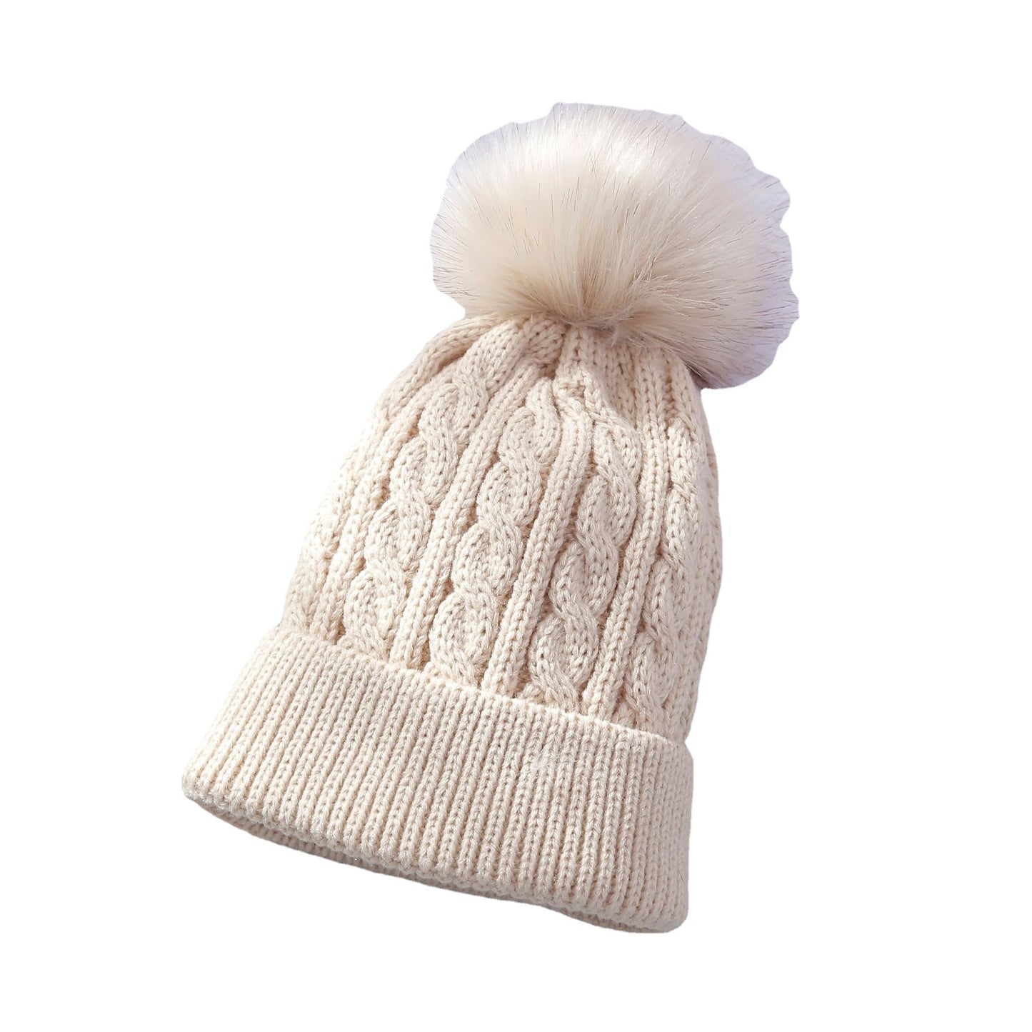 Woolen With Fur Ball Pure Cute Kids' Headwear