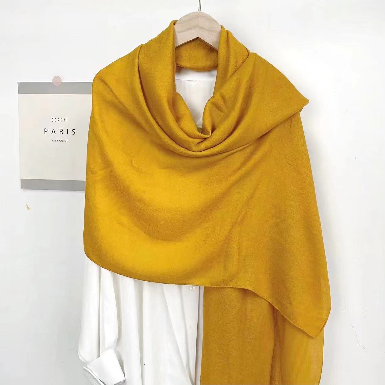 Monochrome Long Warm Shawl Solid Color Scarfs