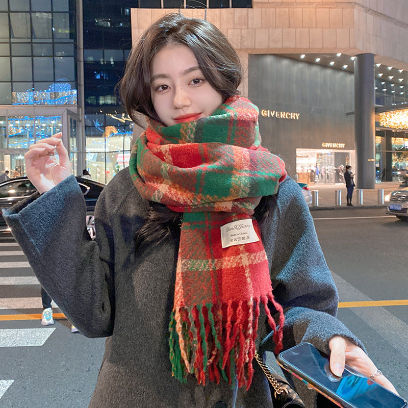 Women's Korean Fashion Couple Warm Sweet Trendy Scarfs