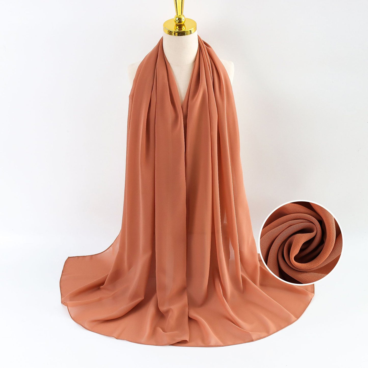 Women's Pearl Chiffon Solid Color Bubble Bag Scarfs