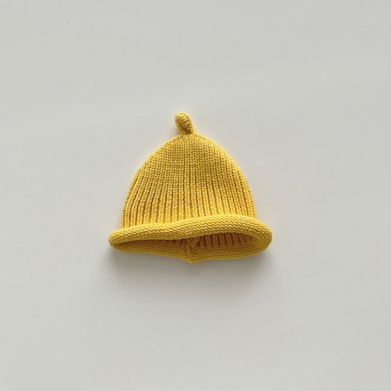 Hat Solid Color Nipple Knitted Wool Kids' Headwear