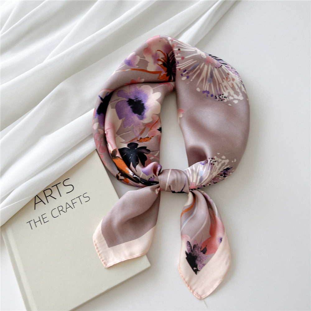 Women's Towel Silk Summer Hair Band Headscarf Neck Scarfs