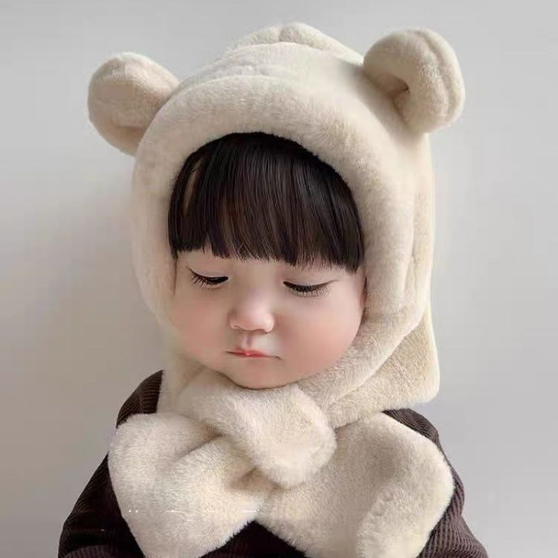 Hat Integrated Cute Super Windproof Winter Kids' Headwear