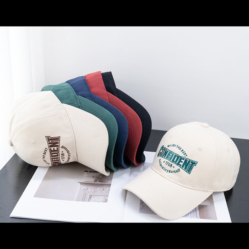 Women's Spring Letter Embroidered Peaked Retro Casual Street Hats & Caps