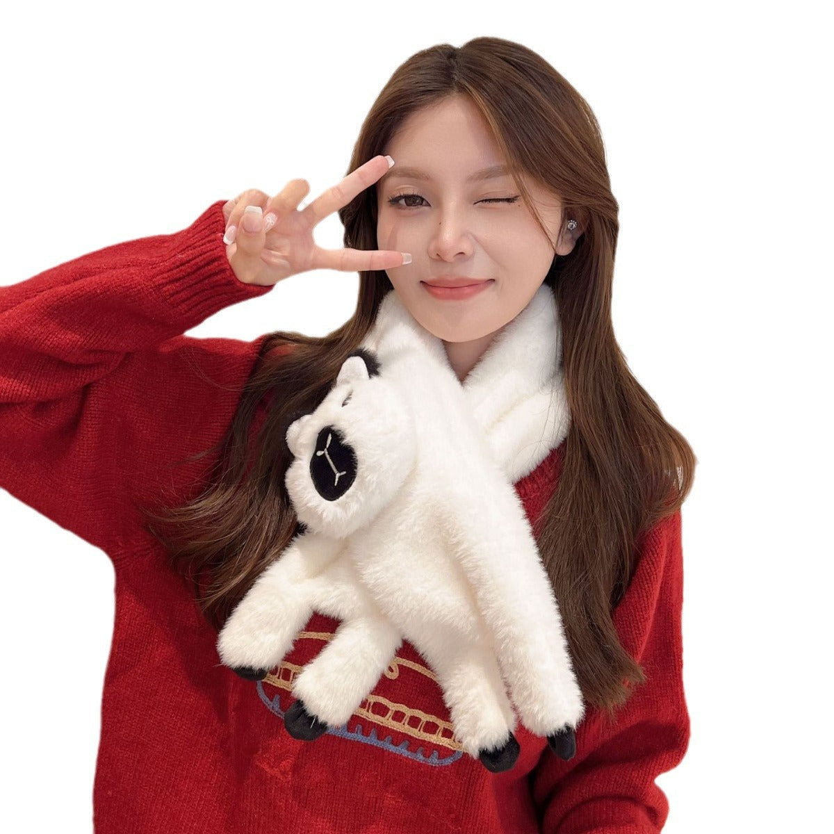 High Quality Plush Winter Imitation Rabbit Scarfs