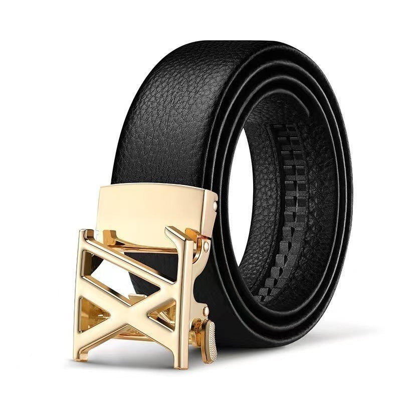 Men's Letter Alloy Buckle Automatic Waist Regular Belts