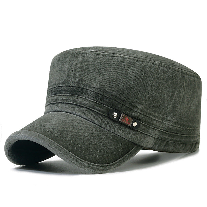 Men's Hat Distressed Cotton Cloth Flat-top Peaked Outdoor Hats & Caps