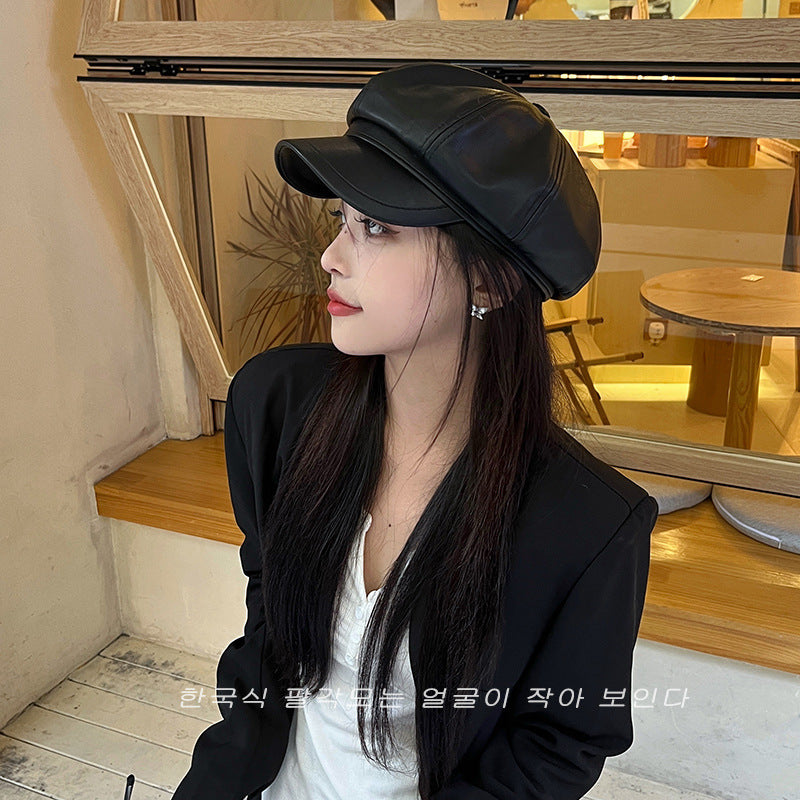 Women's Octagonal British Retro Beret Korean Style Hats & Caps