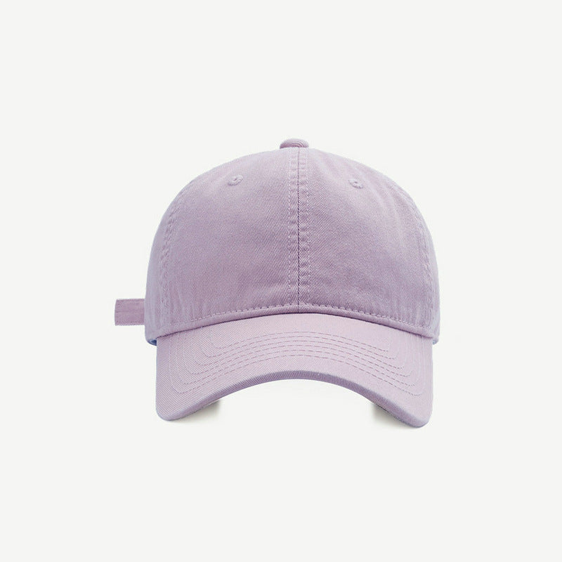 Solid Color Baseball Female Casual Soft Top Hats & Caps