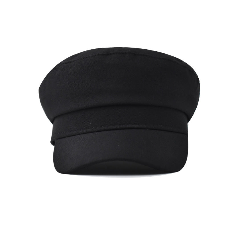 Women's Solid Color Beret Peaked Light Board Hats & Caps