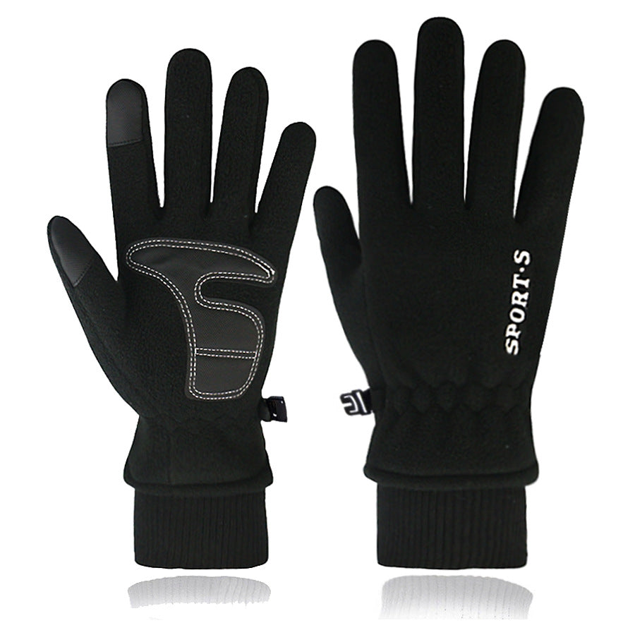 Men's Winter Polar Fleece Fleece-lined Warm Touch Screen Gloves