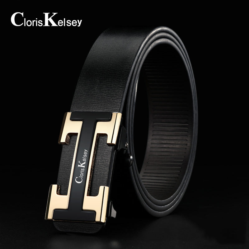 Men's Toothless Automatic Buckle Pants Versatile Trendy Belts