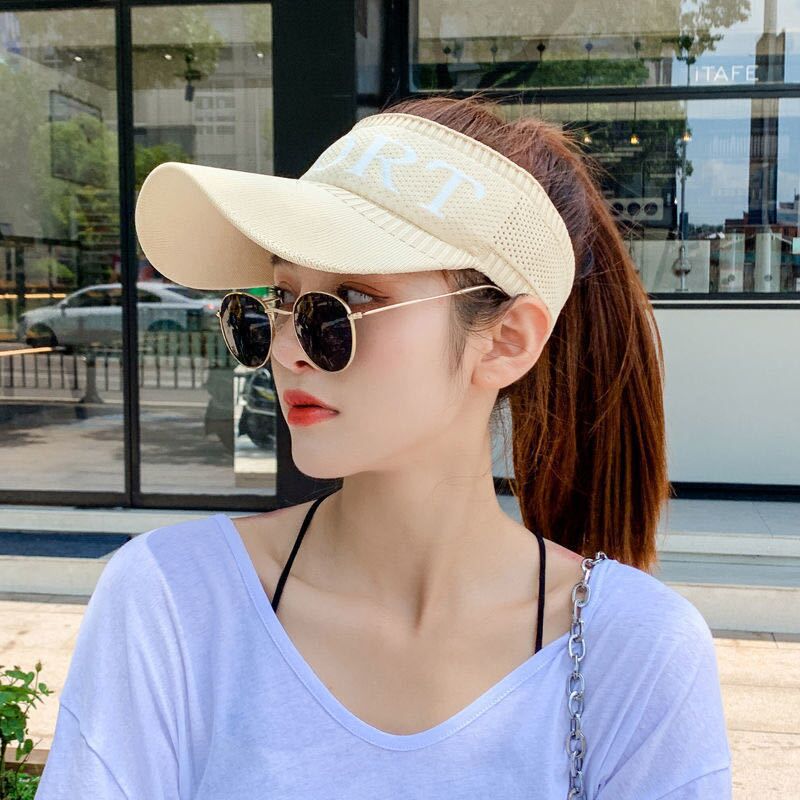 Women's & Men's Topless Hat Sun Protection Peaked Korean Kids' Headwear