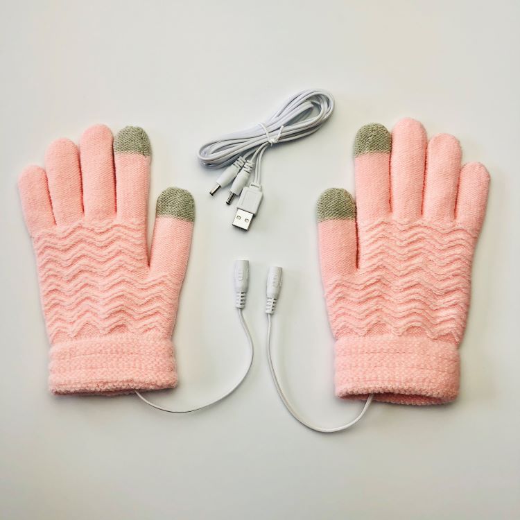 Women's Knitted Touch Screen Electrically Heated Power Gloves