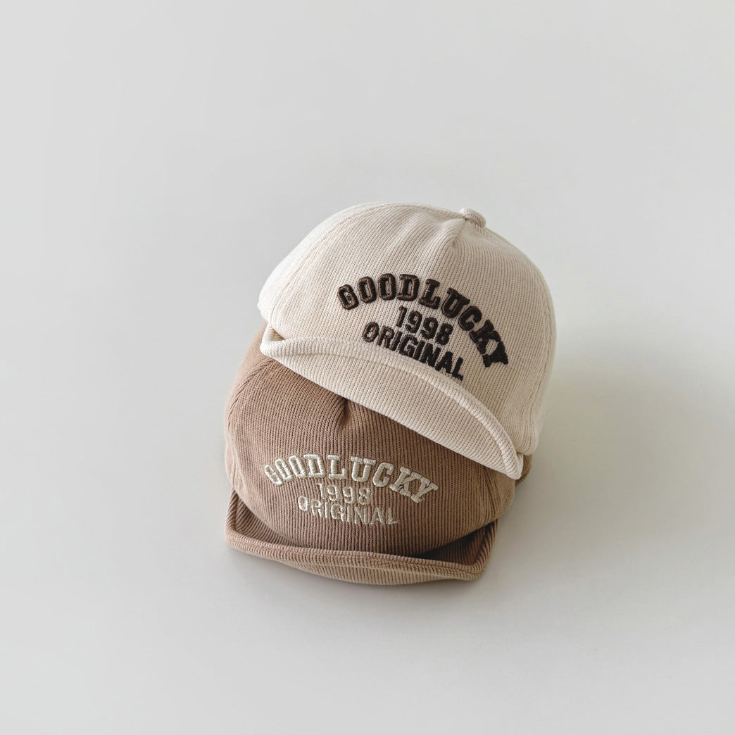 Hat Letters Soft Brim Peaked Baseball Kids' Headwear