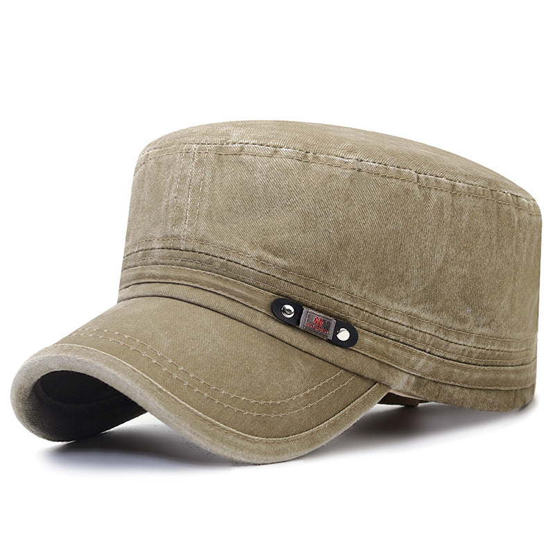 Men's Hat Distressed Cotton Cloth Flat-top Peaked Outdoor Hats & Caps