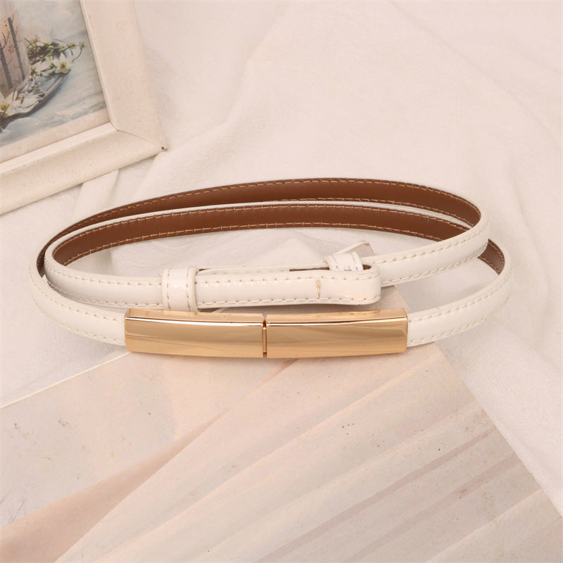 Women's Thin Genuine Leather Fashion Decorative Waist Seal Belts