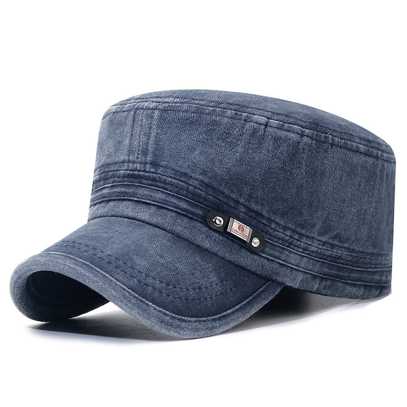 Men's Hat Distressed Cotton Cloth Flat-top Peaked Outdoor Hats & Caps