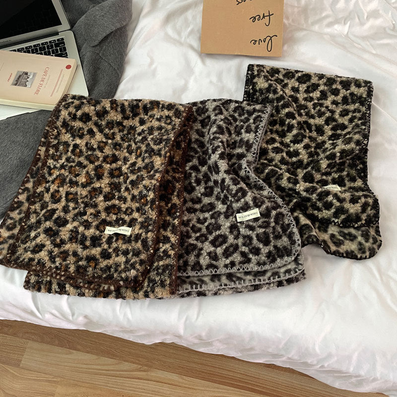 Kind Of Cycle Leopard Print Small Curls Female Fashionable Scarfs